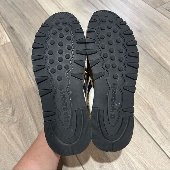 Reebok Classic Leather Low Brown Navy Size 5 Trendy Suede 622 - Picture 7 of 10